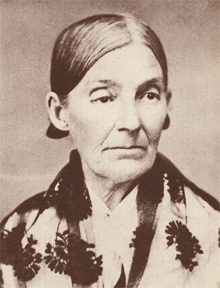 Black and white photo of Emma Hale Smith Bidamon.